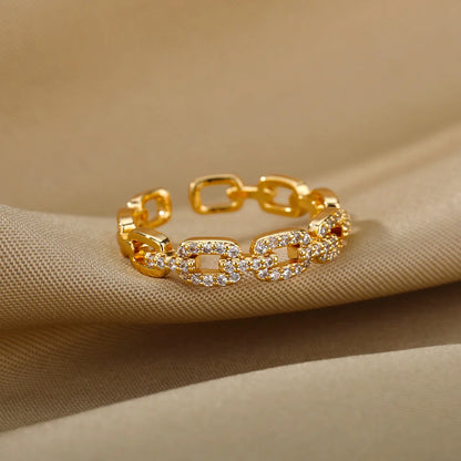 Layered zircon ring