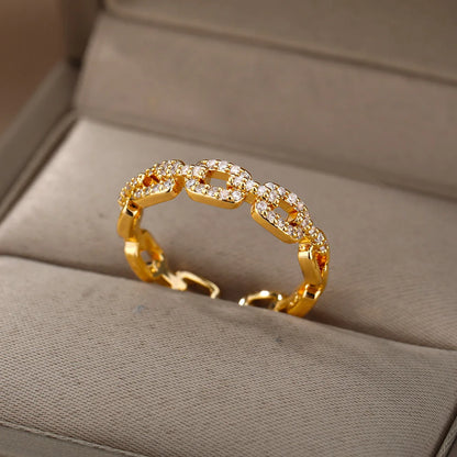 Layered zircon ring