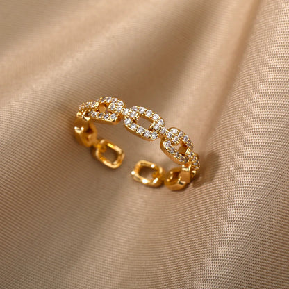 Layered zircon ring