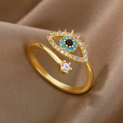 Stainless steel zircon geometric ring