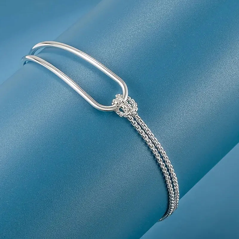 Silver Geometric Bracelet