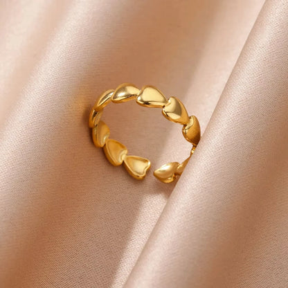 Stainless steel zircon geometric ring