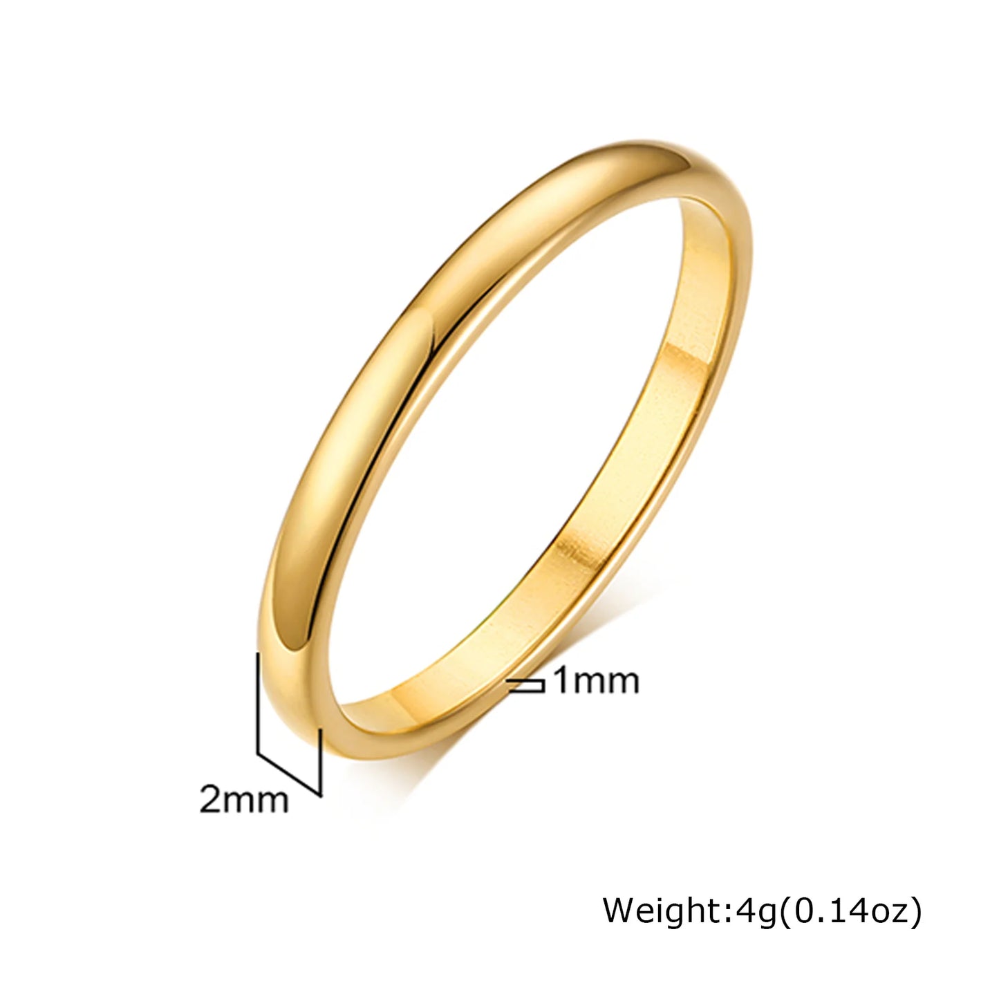 Classic gold band ring