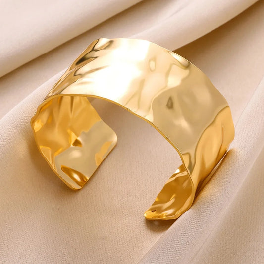Gold Stainless Steel Cuff Bangle