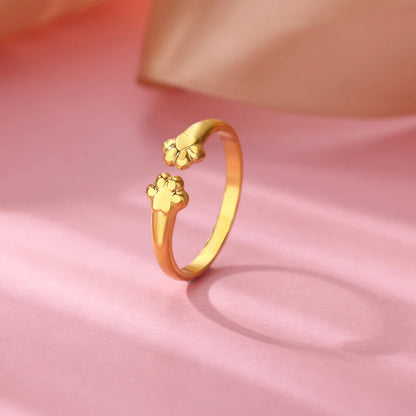 Stainless steel zircon geometric ring