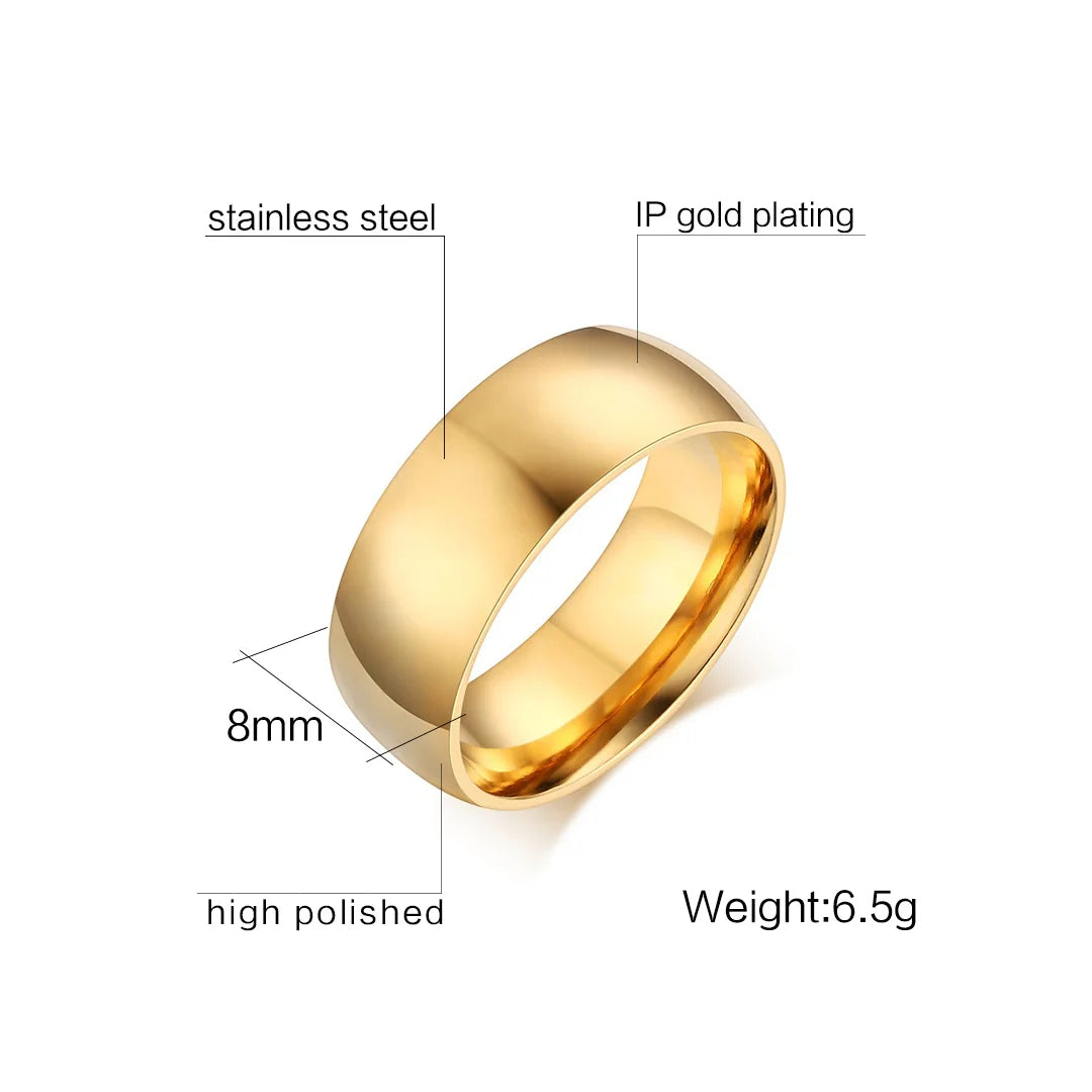 Classic gold band ring