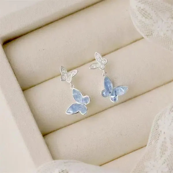 Pearl Crystal Star Stud Earrings