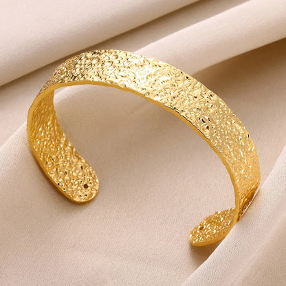 Gold Stainless Steel Cuff Bangle