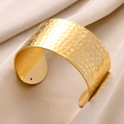 Gold Stainless Steel Cuff Bangle