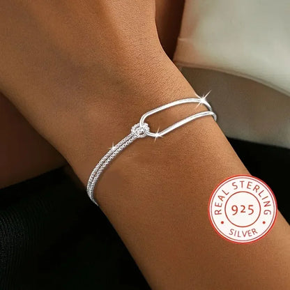 Silver Geometric Bracelet