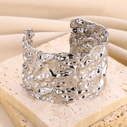 Gold Stainless Steel Cuff Bangle