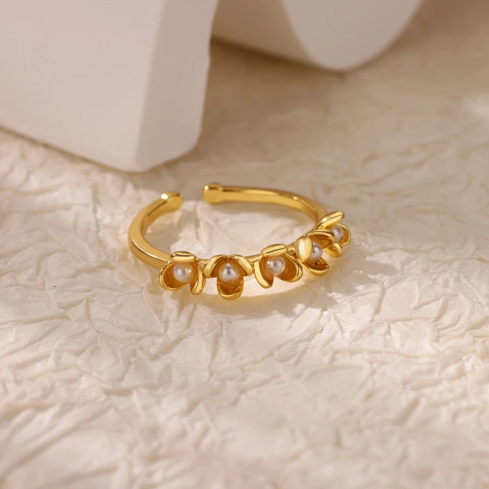 Stainless steel zircon geometric ring