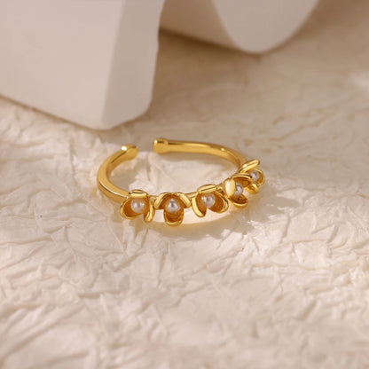 Stainless steel zircon geometric ring