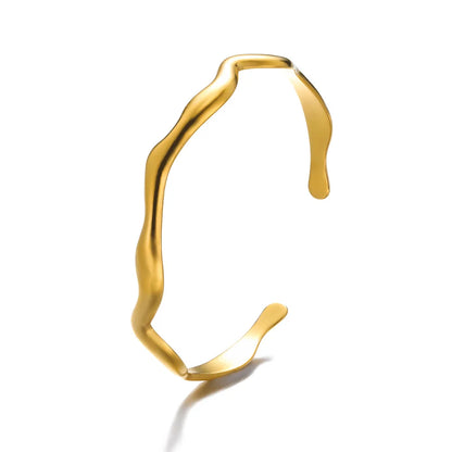 Gold Stainless Steel Cuff Bangle