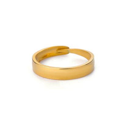 Stainless steel zircon geometric ring