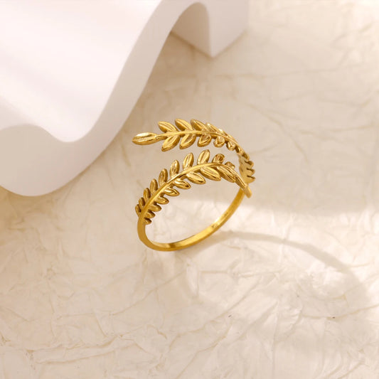 Stainless steel zircon geometric ring