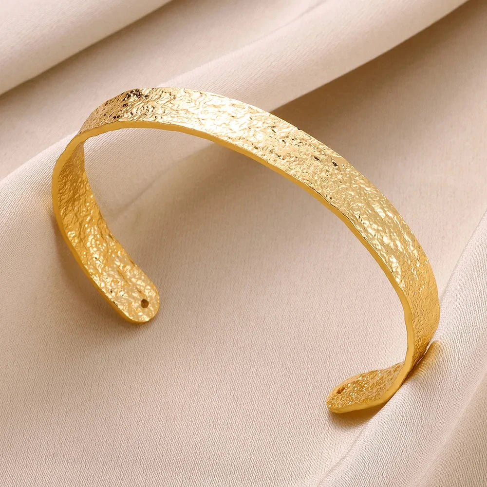 Gold Stainless Steel Cuff Bangle
