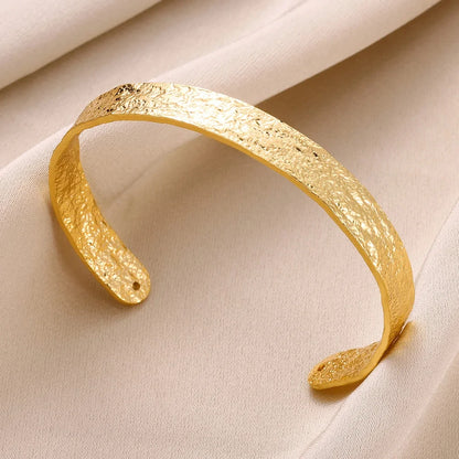 Gold Stainless Steel Cuff Bangle