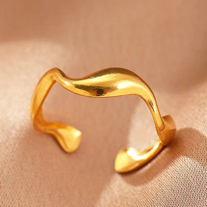 Stainless steel zircon geometric ring