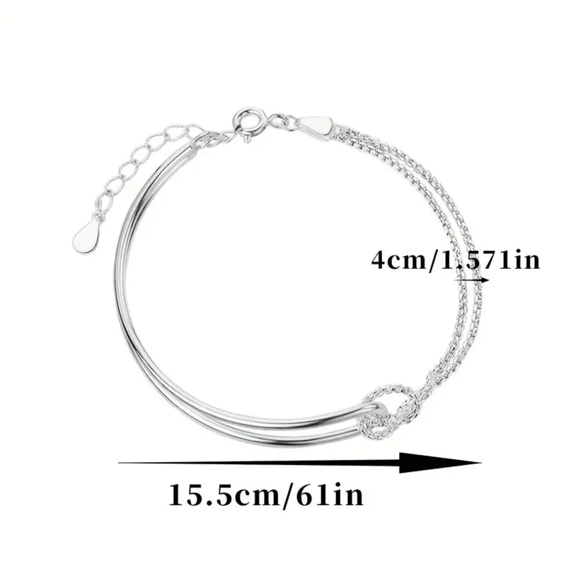 Silver Geometric Bracelet