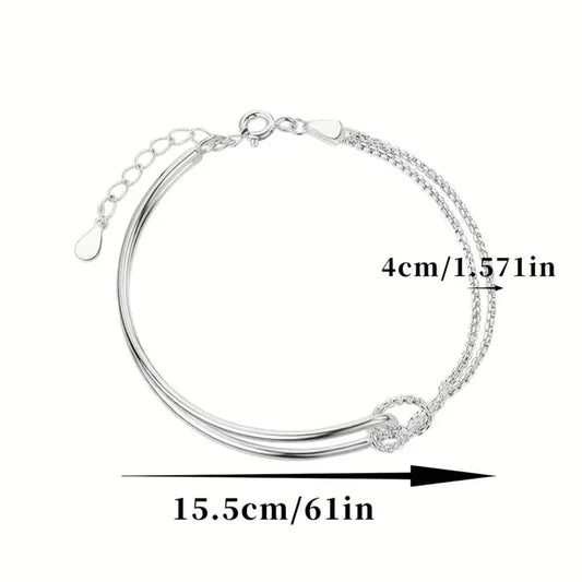 Silver Geometric Bracelet