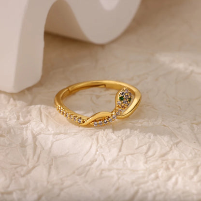 Stainless steel zircon geometric ring