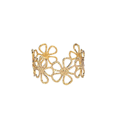 Gold Stainless Steel Cuff Bangle